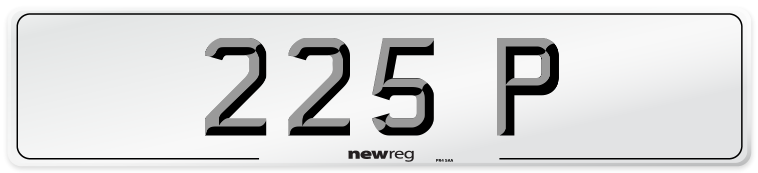 225 P Front Number Plate