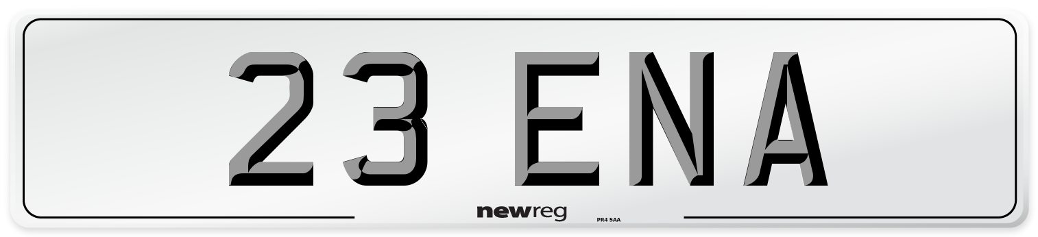 23 ENA Front Number Plate