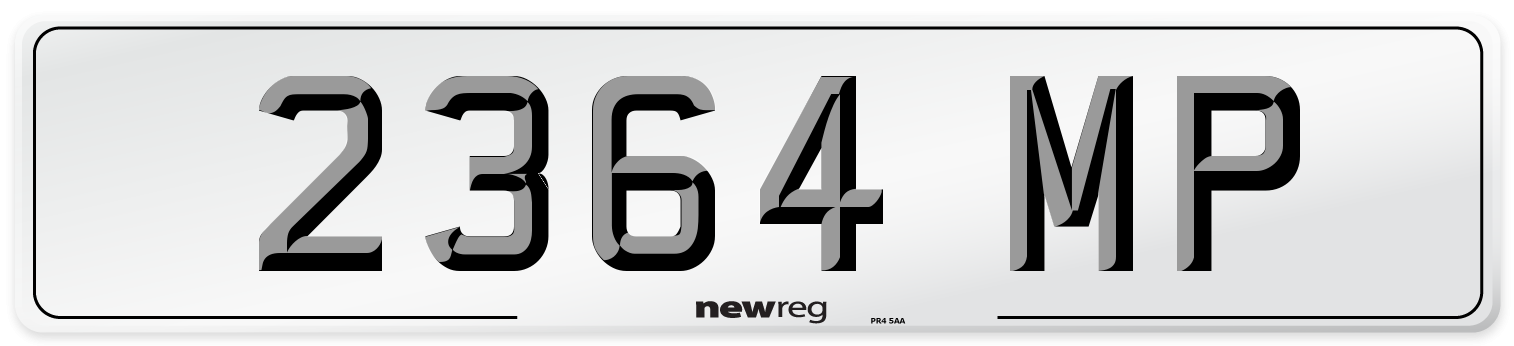 2364 MP Front Number Plate