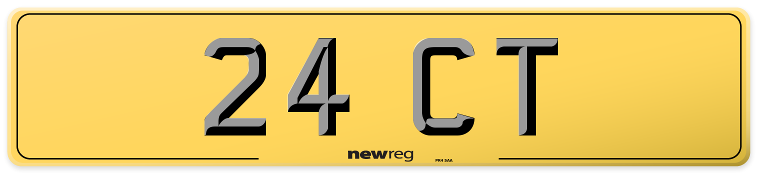24 CT Rear Number Plate
