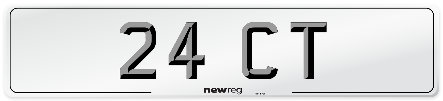 24 CT Front Number Plate