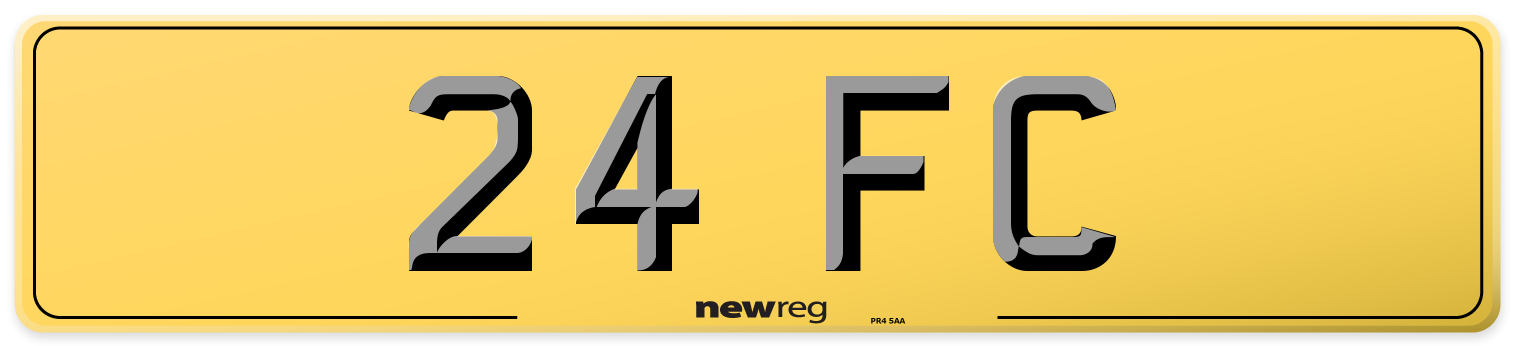 24 FC Rear Number Plate