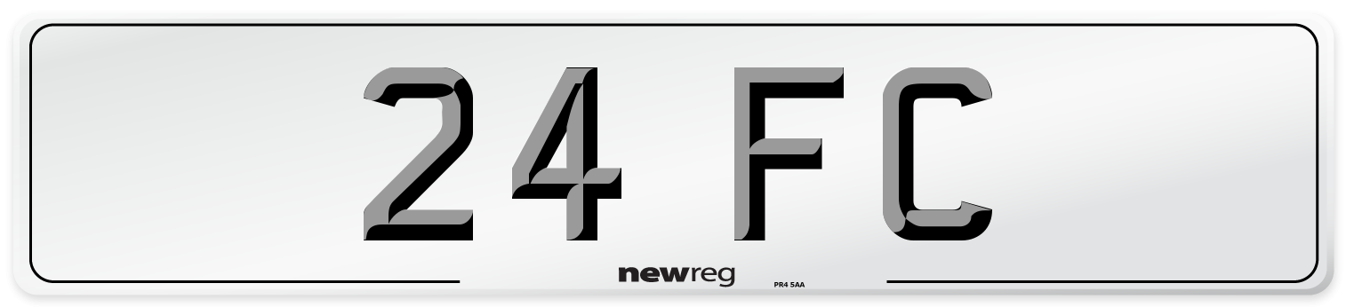 24 FC Front Number Plate