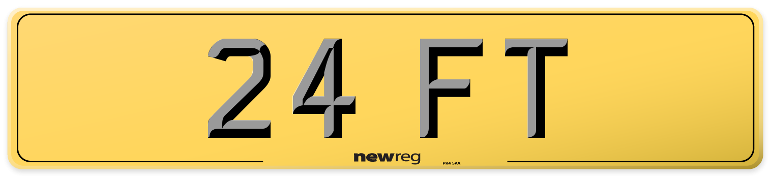 24 FT Rear Number Plate