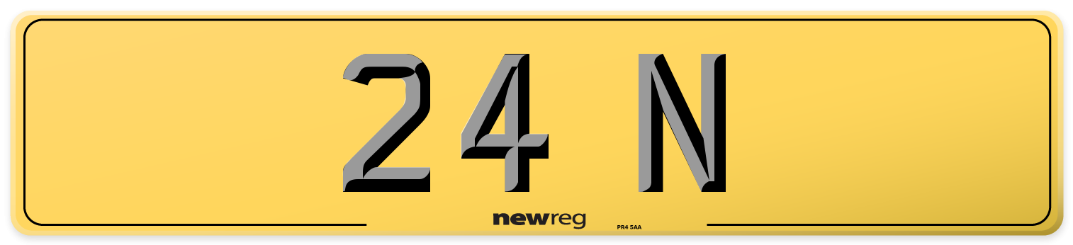 24 N Rear Number Plate