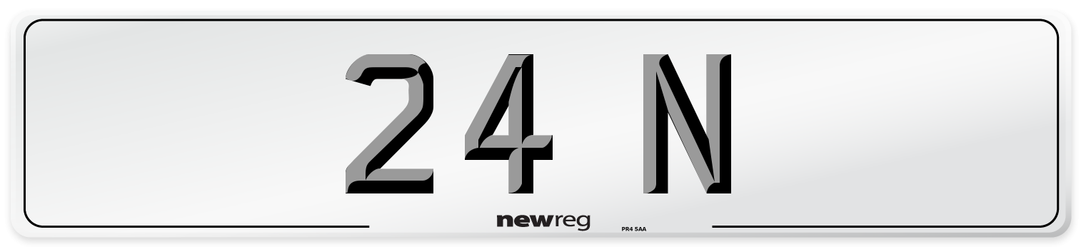 24 N Front Number Plate