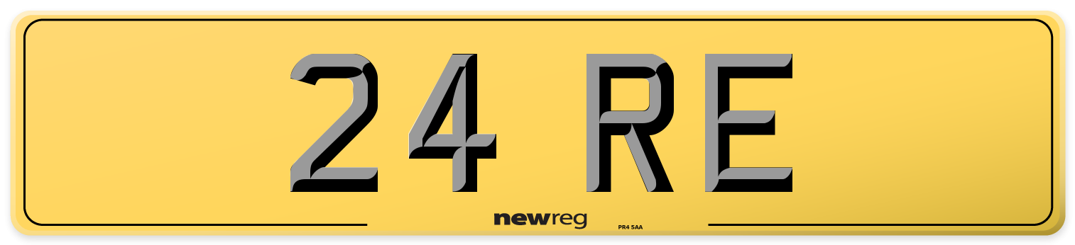 24 RE Rear Number Plate