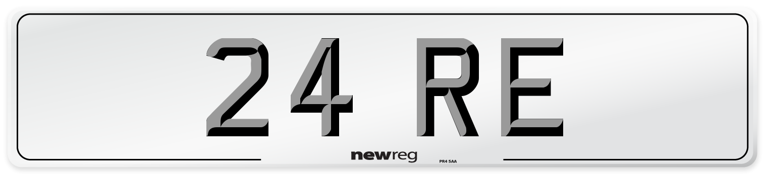 24 RE Front Number Plate