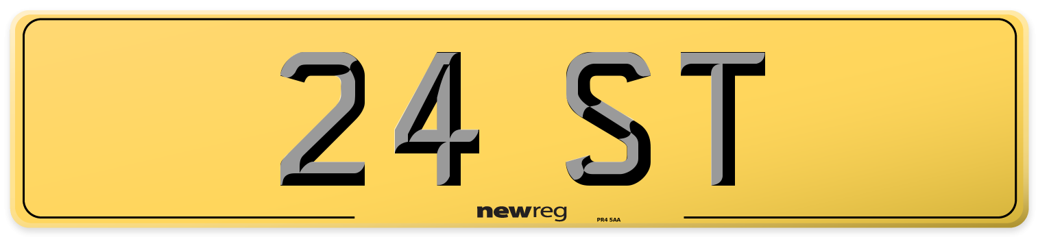 24 ST Rear Number Plate