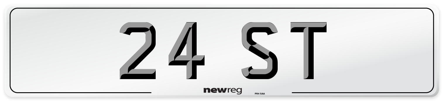24 ST Front Number Plate