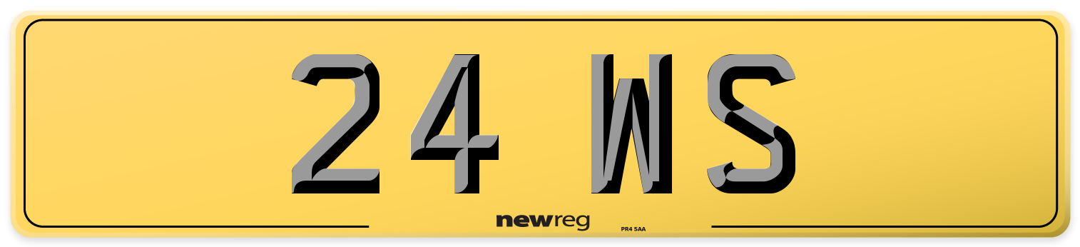 24 WS Rear Number Plate