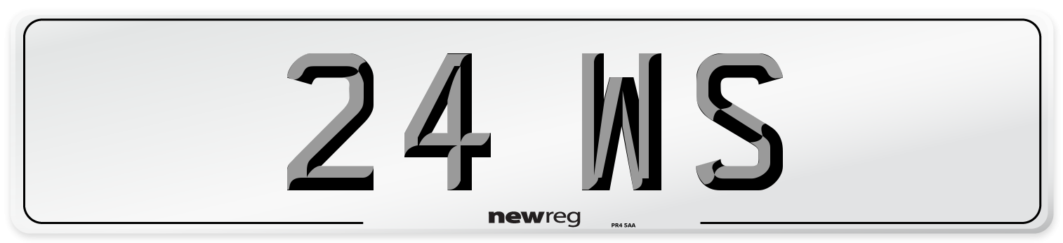24 WS Front Number Plate