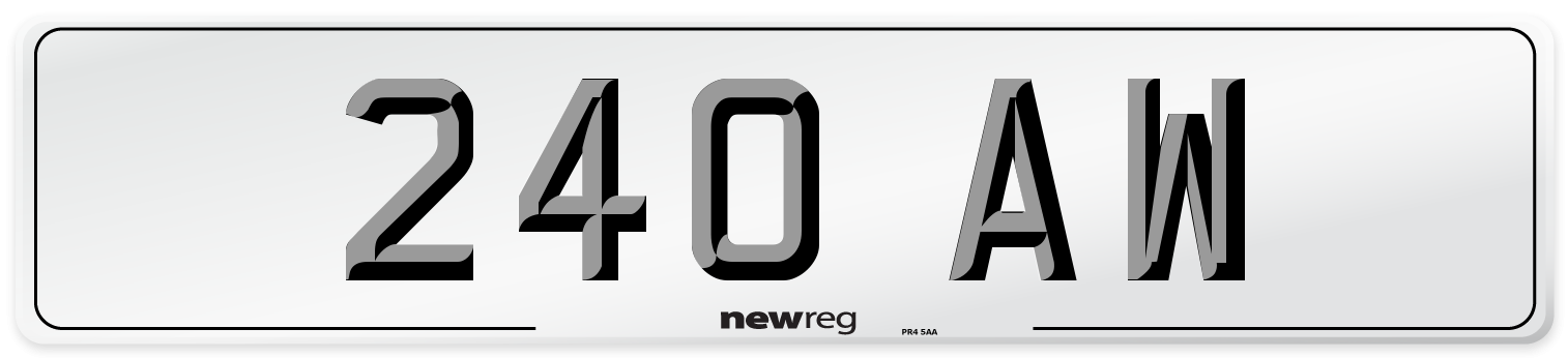 240 AW Front Number Plate