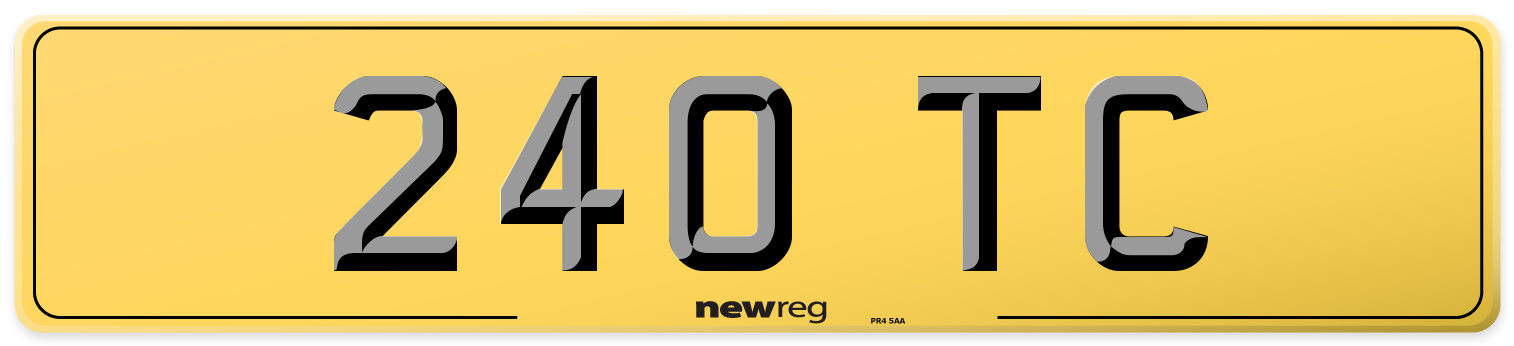 240 TC Rear Number Plate