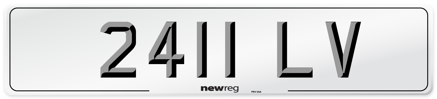 2411 LV Front Number Plate