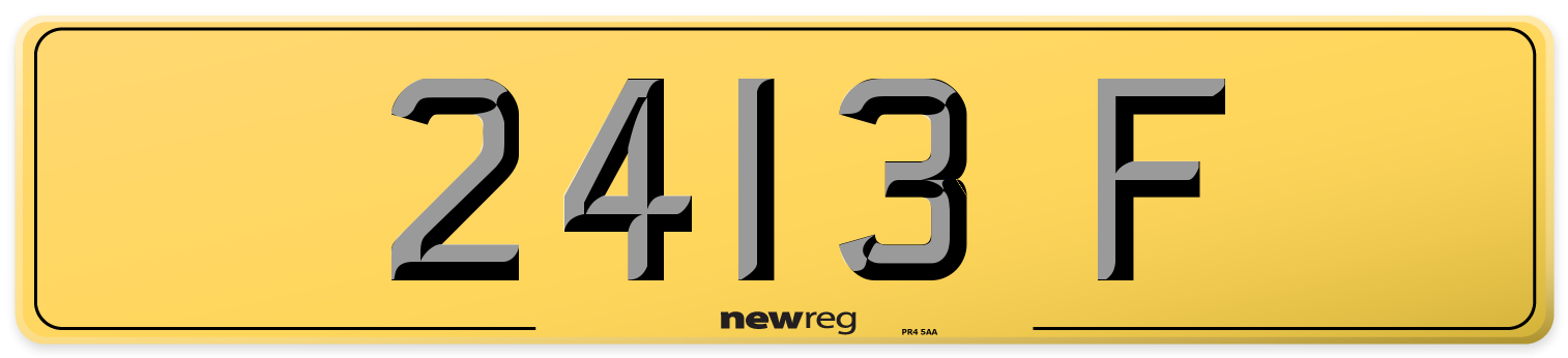 2413 F Rear Number Plate
