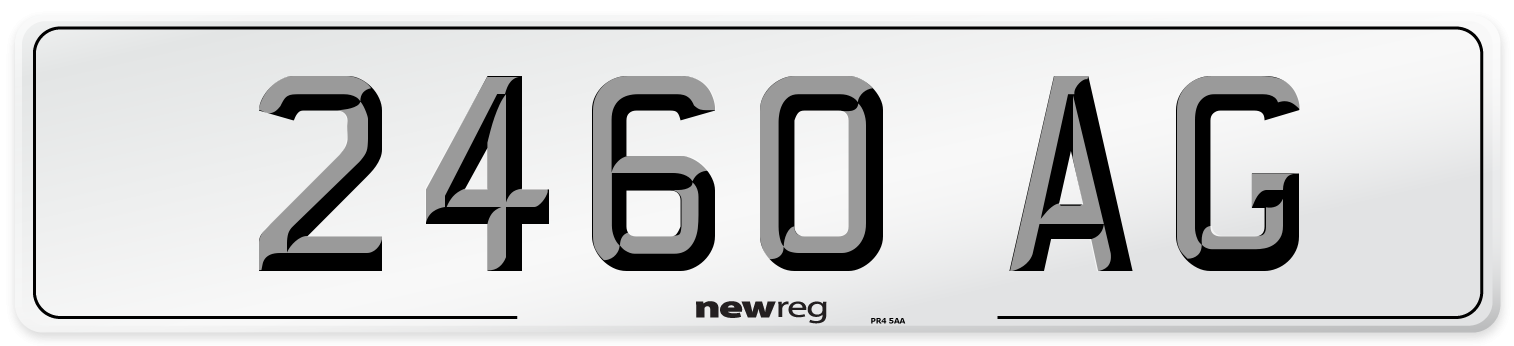 2460 AG Front Number Plate