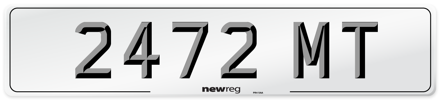 2472 MT Front Number Plate