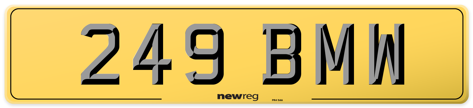 249 BMW Rear Number Plate