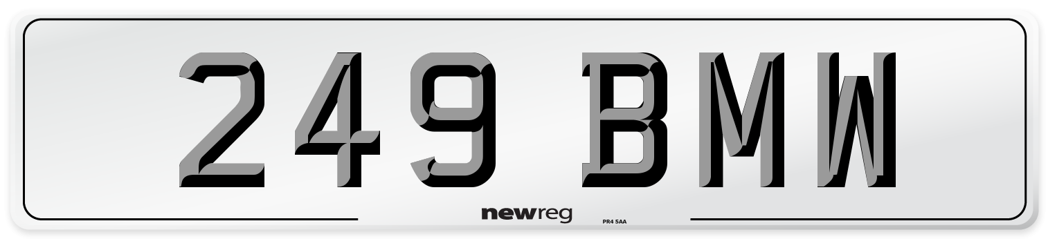 249 BMW Front Number Plate