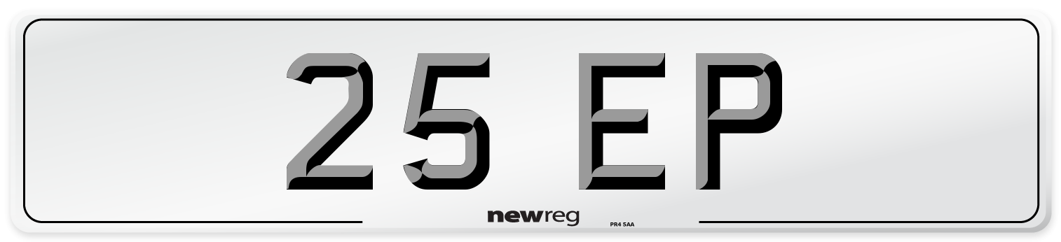 25 EP Front Number Plate