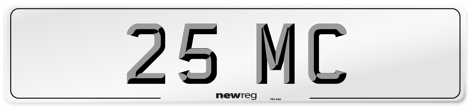 25 MC Front Number Plate