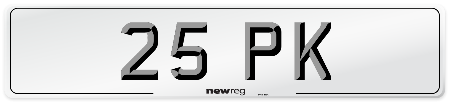 25 PK Front Number Plate