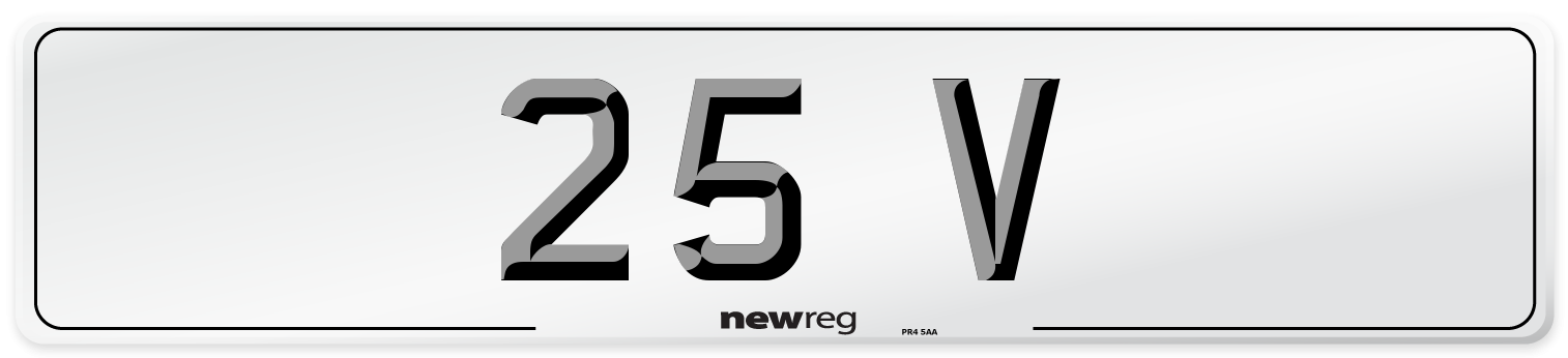 25 V Front Number Plate