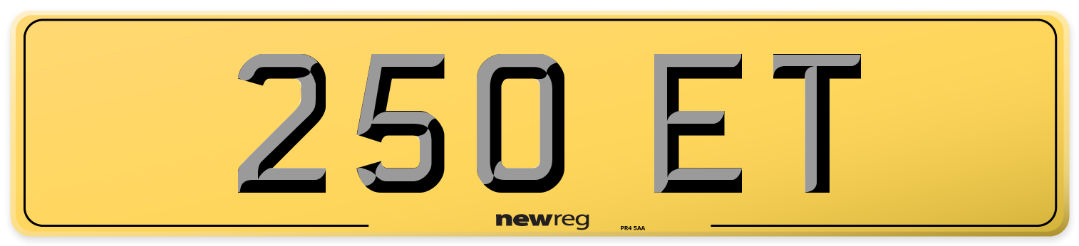 250 ET Rear Number Plate