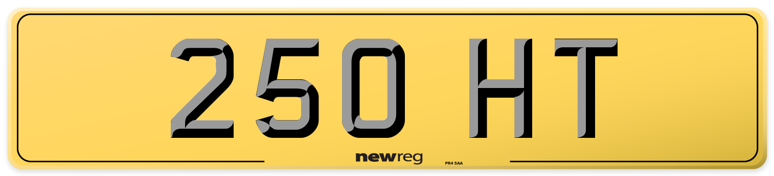 250 HT Rear Number Plate