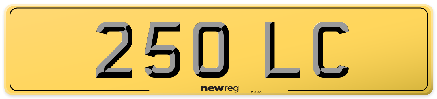 250 LC Rear Number Plate