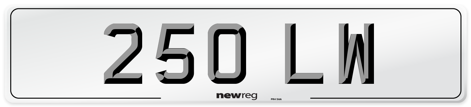 250 LW Front Number Plate