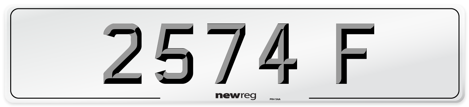 2574 F Front Number Plate
