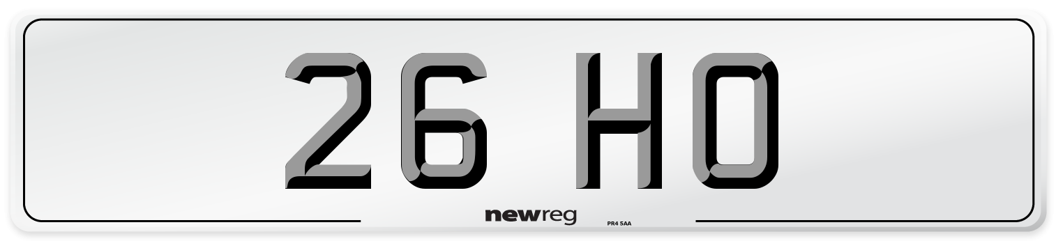 26 HO Front Number Plate