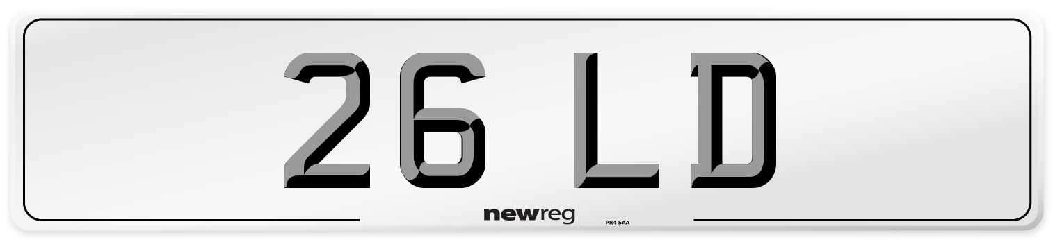 26 LD Front Number Plate