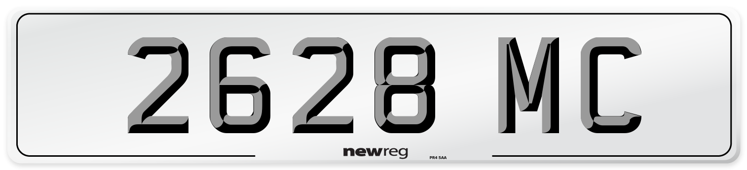 2628 MC Front Number Plate