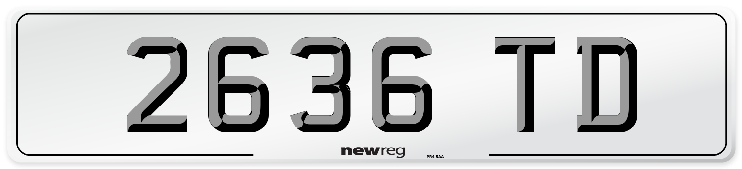 2636 TD Front Number Plate