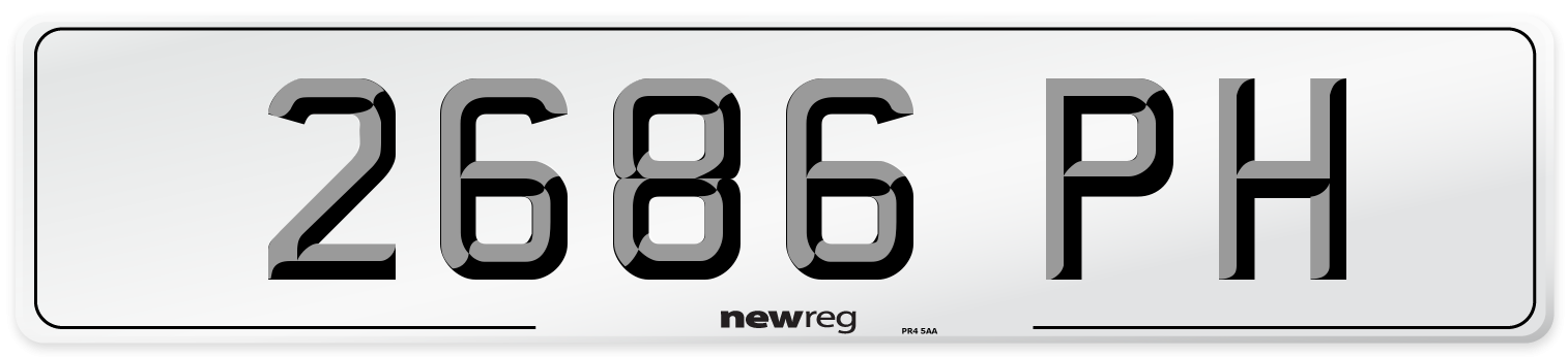 2686 PH Front Number Plate