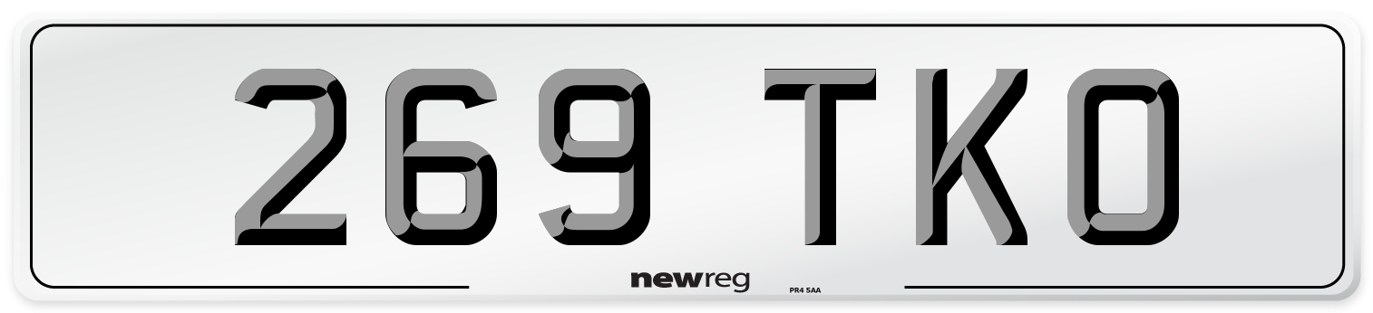 269 TKO Front Number Plate