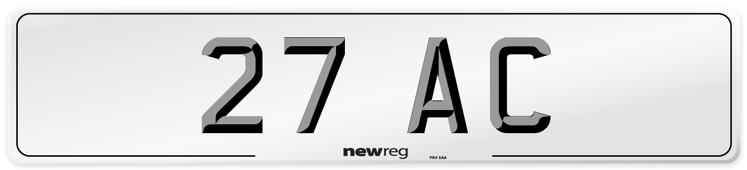 27 AC Front Number Plate