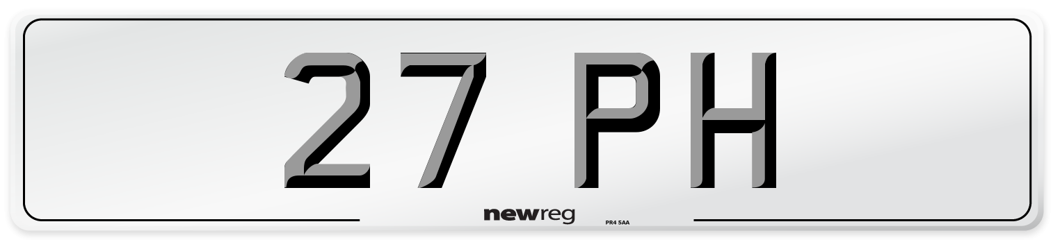 27 PH Front Number Plate