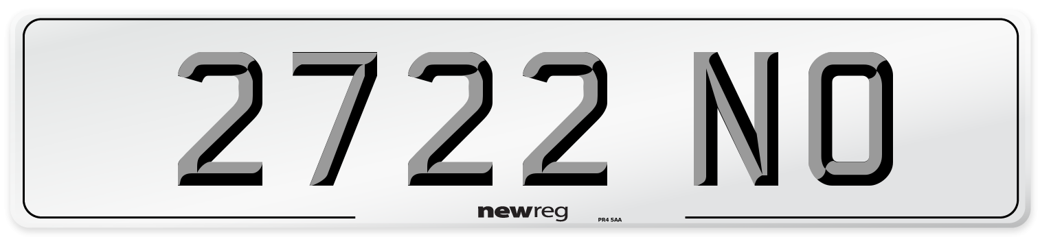 2722 NO Front Number Plate