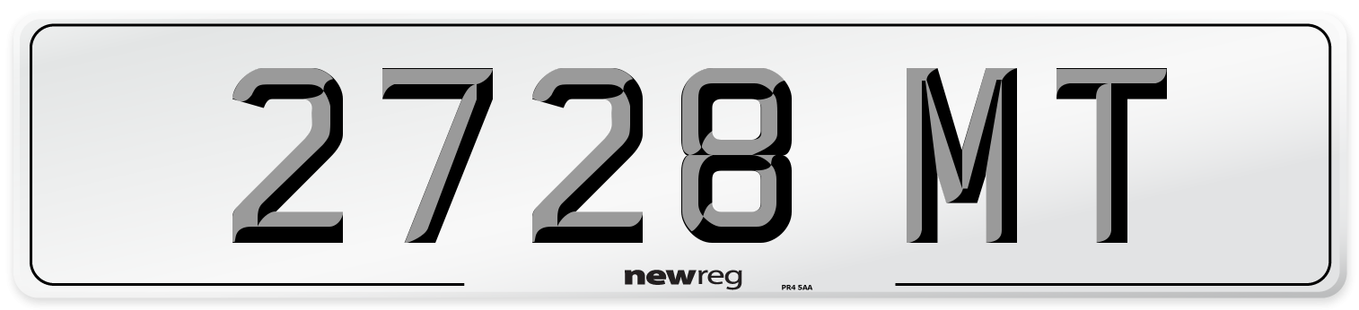 2728 MT Front Number Plate