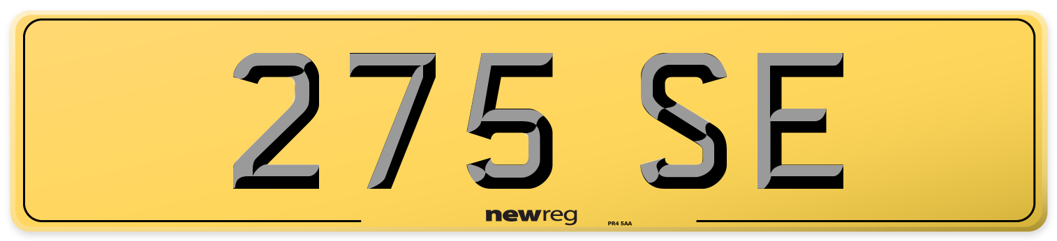 275 SE Rear Number Plate