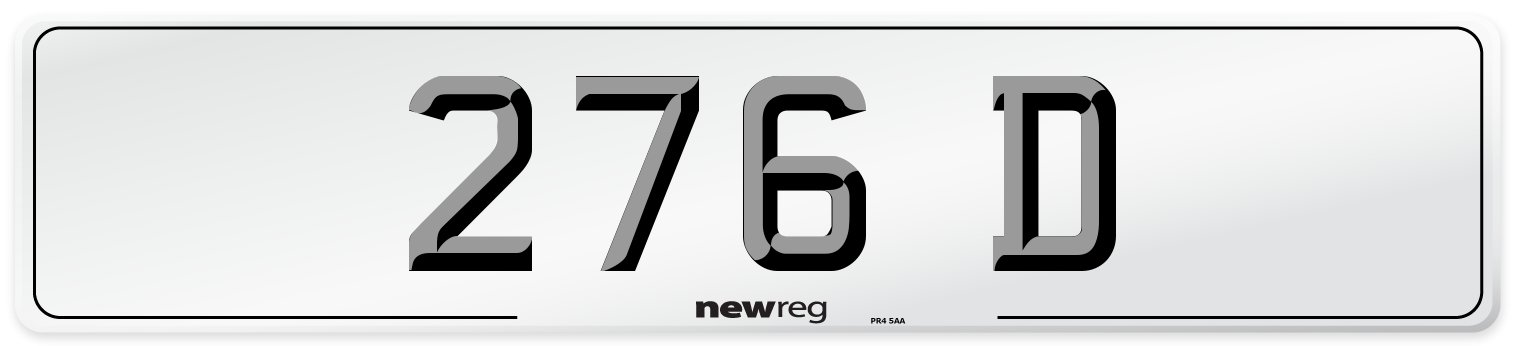 276 D Front Number Plate