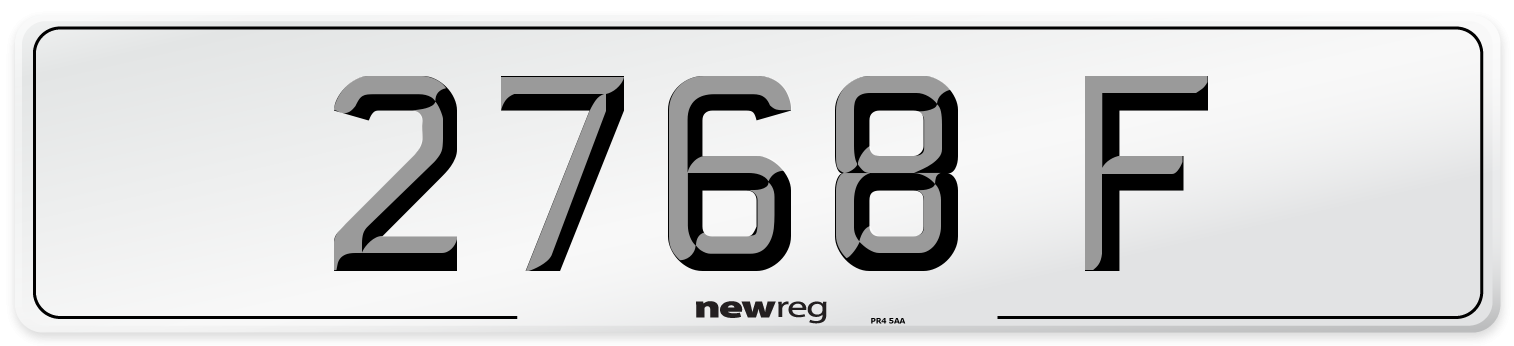 2768 F Front Number Plate