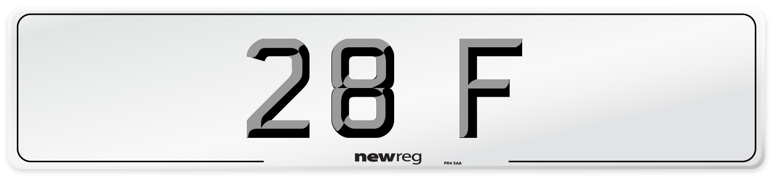28 F Front Number Plate