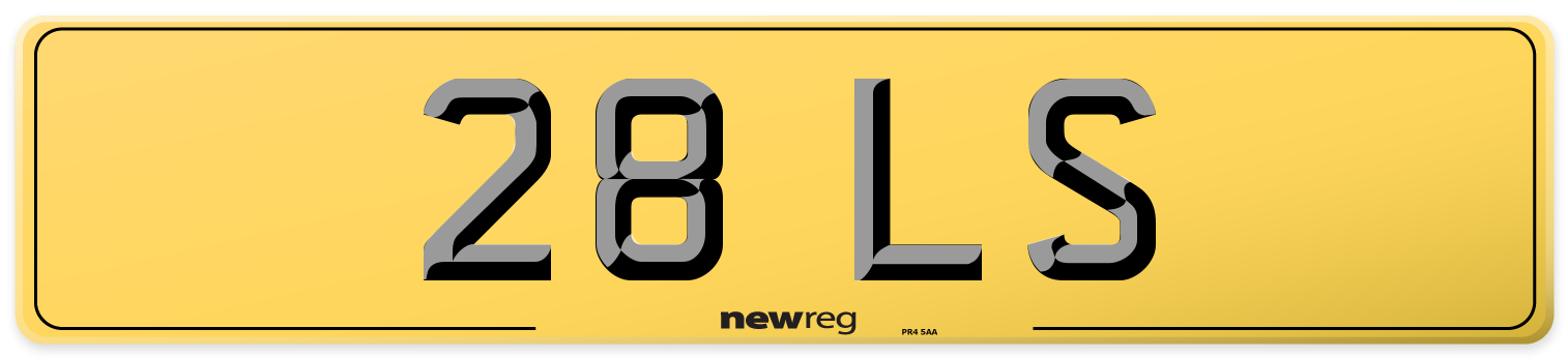 28 LS Rear Number Plate
