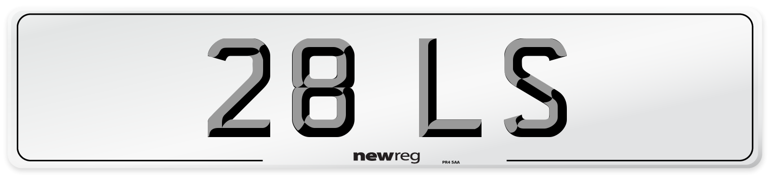 28 LS Front Number Plate