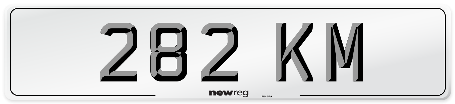 282 KM Front Number Plate